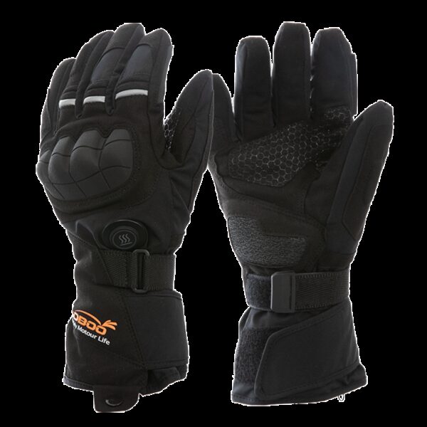 LOBOO Podgrzewane rękawice motocyklowe Czarne rozm.2XL