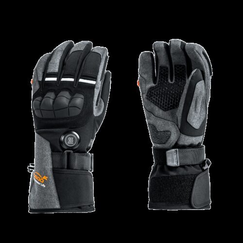 LOBOO Podgrzewane rękawice motocyklowe Szare rozm. 3XL