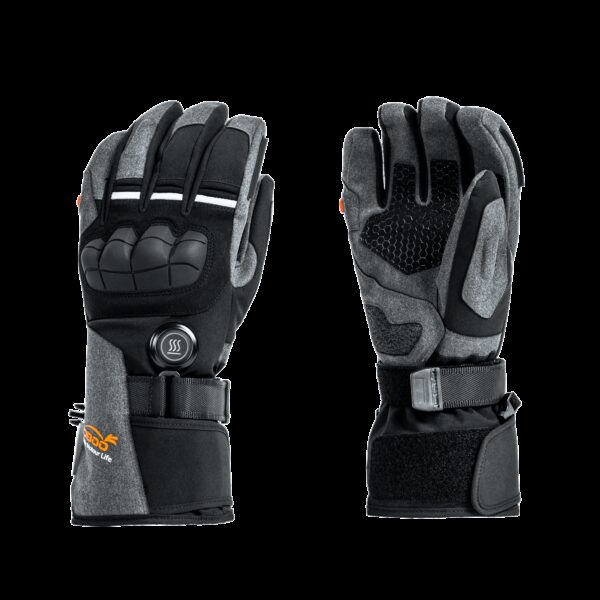 LOBOO Podgrzewane rękawice motocyklowe Szare rozm. 3XL