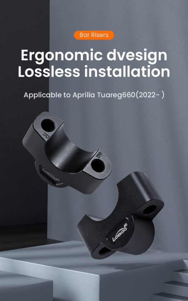 LOBOO Podwyższenie kierownicy do Aprilia Tuareg660 (2022-), podwyższenie 25mm