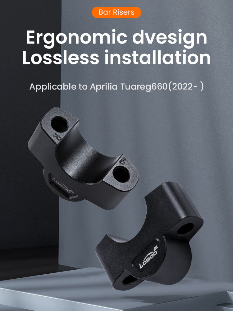 LOBOO Podwyższenie kierownicy do Aprilia Tuareg660 (2022-), podwyższenie 25mm