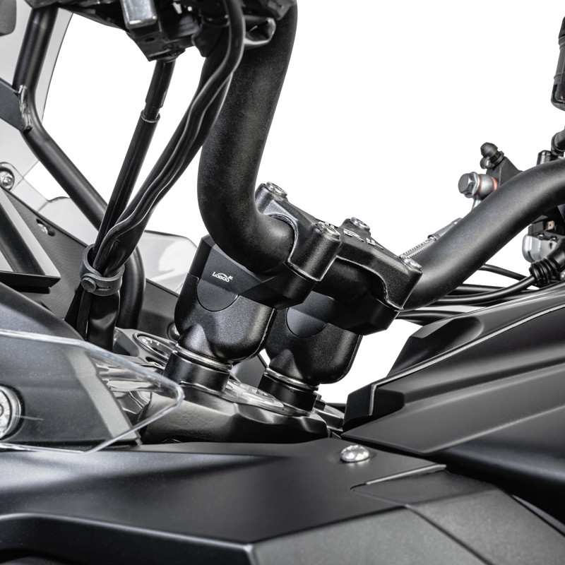 LOBOO Podwyższenie kierownicy do BENELI TRK552X (2024-), podwyższenie 28mm, przybliżenie 17mm