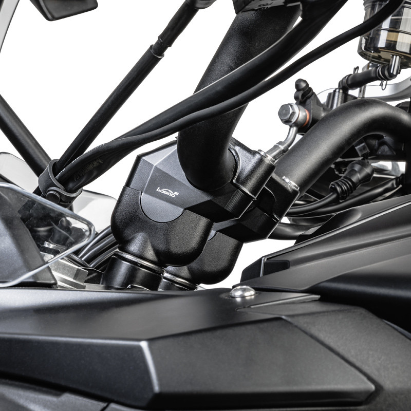 LOBOO Podwyższenie kierownicy do BENELI TRK552X (2024-), podwyższenie 28mm, przybliżenie 17mm