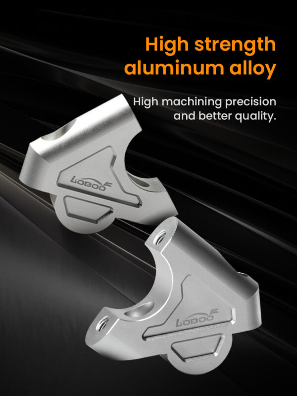 LOBOO Podwyższenie kierownicy do BMW R1200GS/ADV/S1000XR/1250ADV, podwyższenie 30mm, przybliżenie 26mm