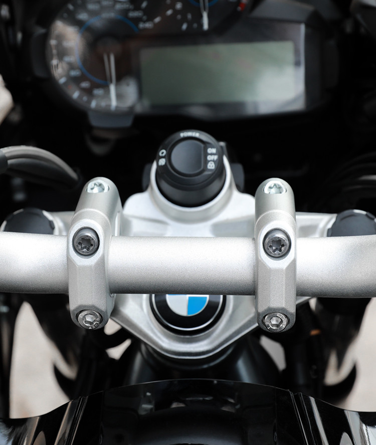 LOBOO Podwyższenie kierownicy do BMW R1200GS/ADV/S1000XR/1250ADV, podwyższenie 30mm, przybliżenie 26mm