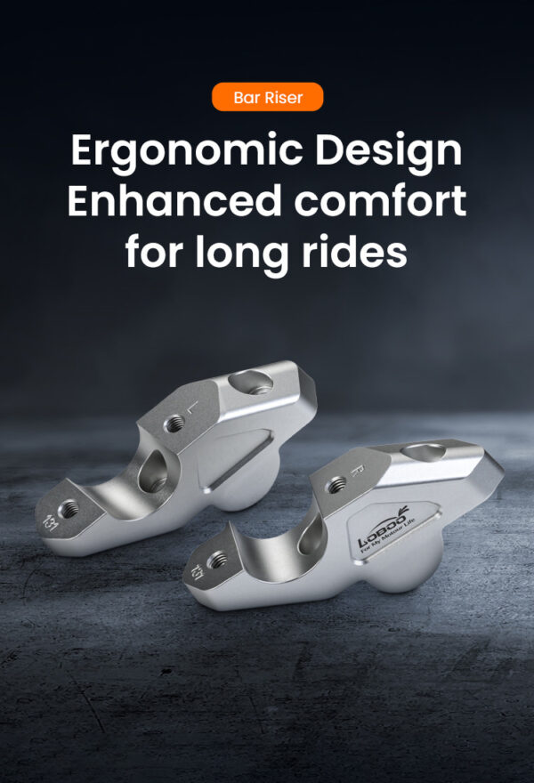 LOBOO Podwyższenie kierownicy do BMW R1300GS (2023-), podwyższenie 29mm, przybliżenie 29mm