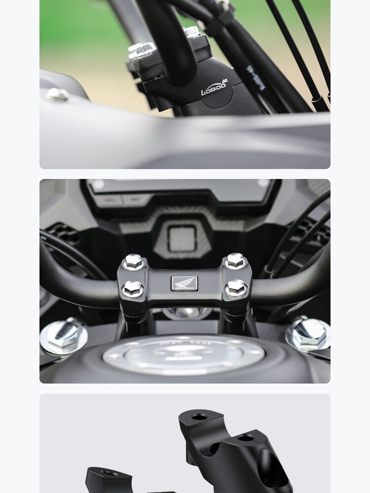 LOBOO Podwyższenie kierownicy do CB400X 2021-, podwyższenie 24mm, przybliżenie 18mm
