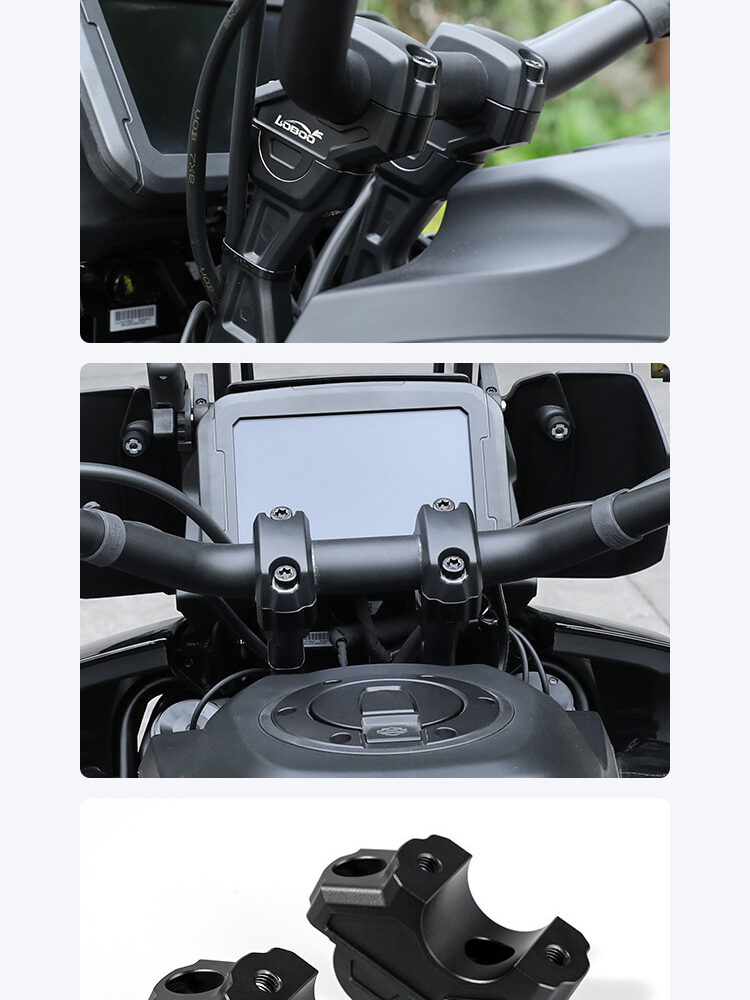 LOBOO Podwyższenie kierownicy do HARLEY-DAVIDSON PAN AMERICA 1250 (2021-), podwyższenie 35mm, przybliżenie 18mm