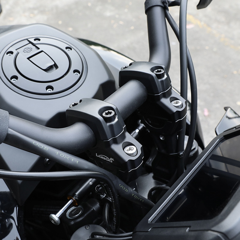 LOBOO Podwyższenie kierownicy do HARLEY-DAVIDSON PAN AMERICA 1250 (2021-), podwyższenie 35mm, przybliżenie 18mm