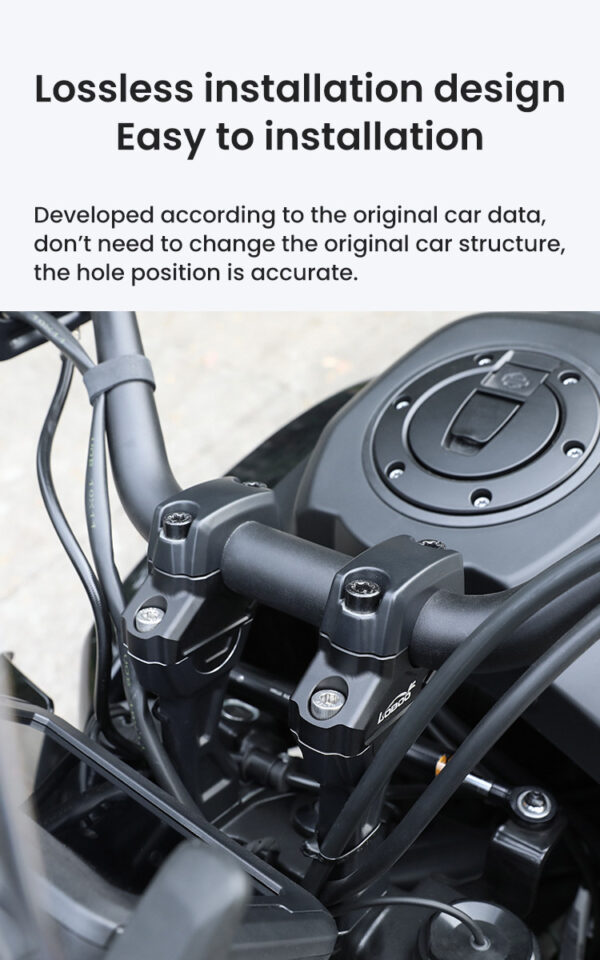 LOBOO Podwyższenie kierownicy do HARLEY-DAVIDSON PAN AMERICA 1250 (2021-), podwyższenie 35mm, przybliżenie 18mm