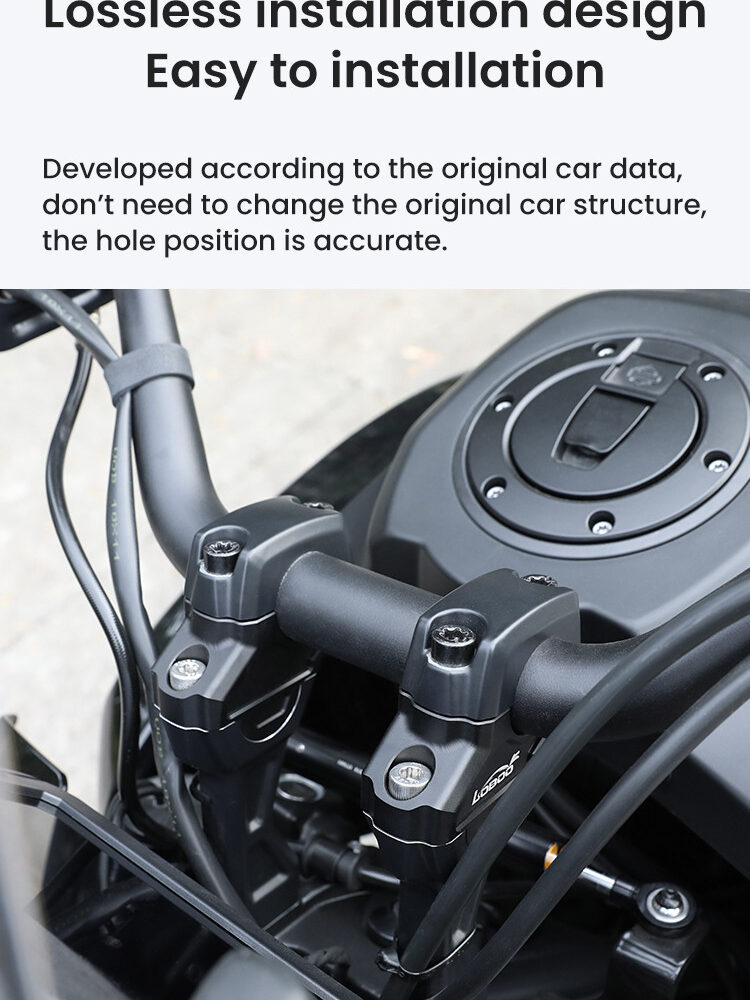 LOBOO Podwyższenie kierownicy do HARLEY-DAVIDSON PAN AMERICA 1250 (2021-), podwyższenie 35mm, przybliżenie 18mm