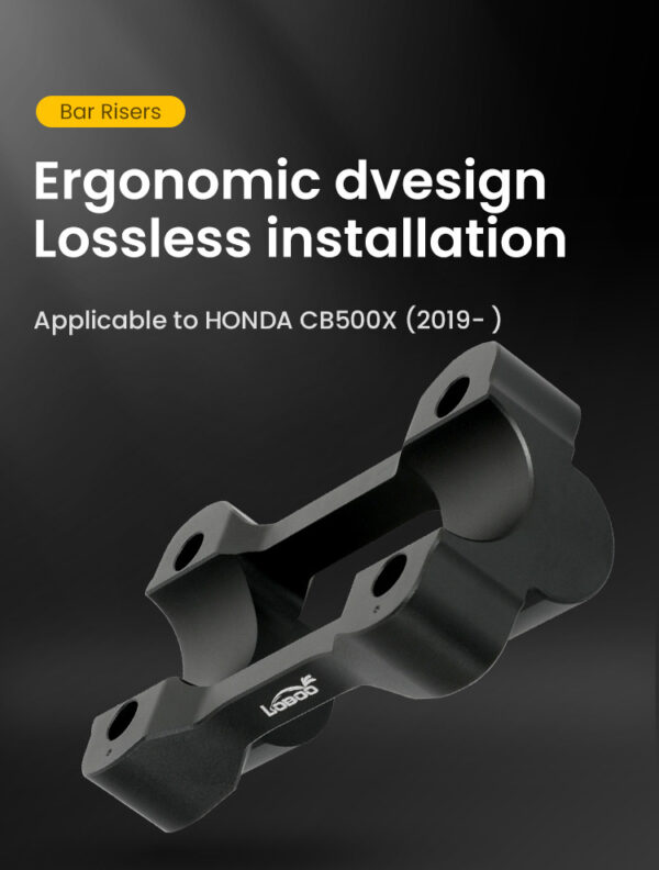 LOBOO Podwyższenie kierownicy do HONDA CB500X (2019-), HONDA NX400 (2024-), podwyższenie 20mm