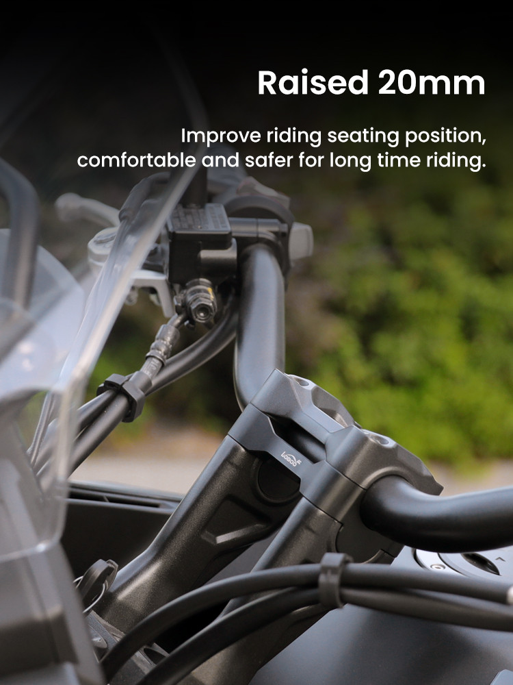 LOBOO Podwyższenie kierownicy do HONDA CB500X (2019-), HONDA NX400 (2024-), podwyższenie 20mm