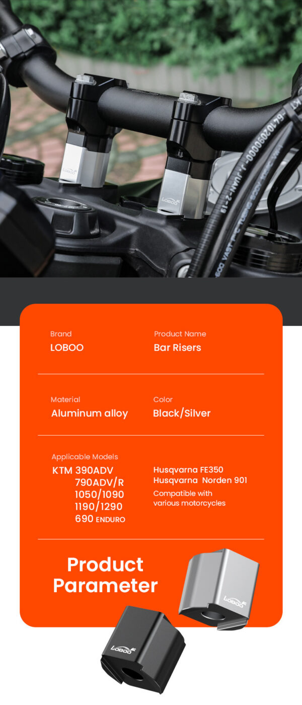loboo-podwyzszenie-kierownicy-do-ktm690-enduror-ktm790-ktm890-ktm1050-ktm1090-ktm1190-ktm1290-super-adventur-cjg221bk LOBOO Podwyższenie kierownicy do KTM690 ENDURO/R, KTM790, KTM890, KTM1050 , KTM1090 , KTM1190 , KTM1290 (czarne)