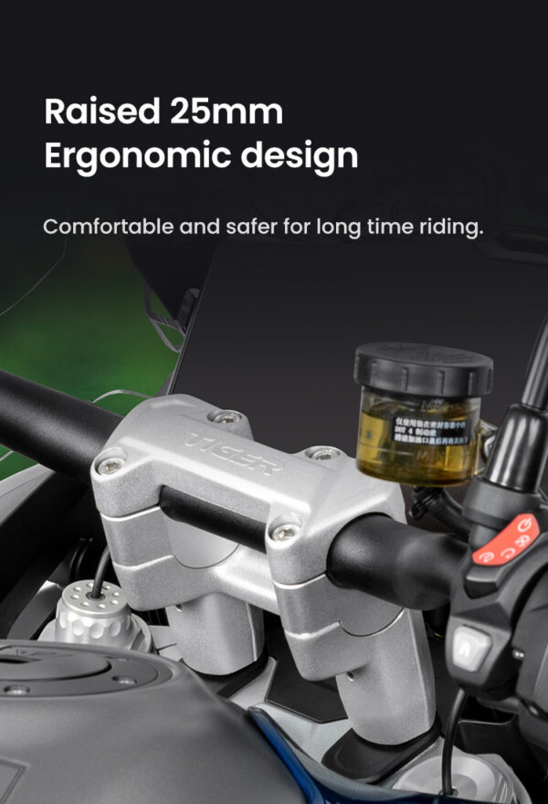 LOBOO Podwyższenie kierownicy do Triumph Tiger1200GT PRO (2023-), podwyższenie 25mm