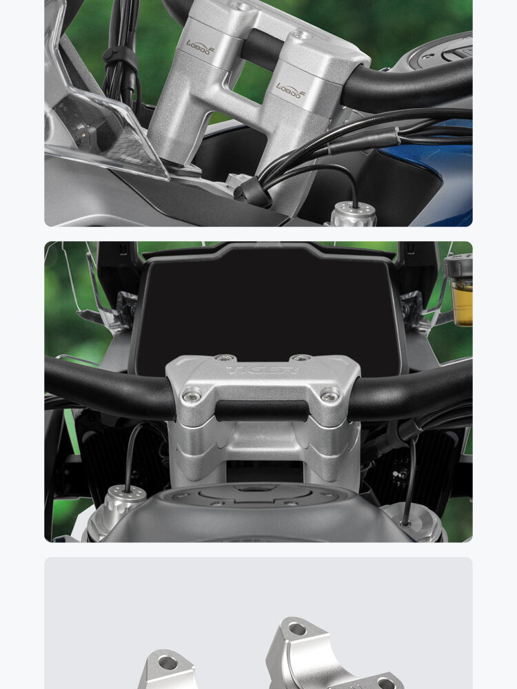 LOBOO Podwyższenie kierownicy do Triumph Tiger1200GT PRO (2023-), podwyższenie 25mm