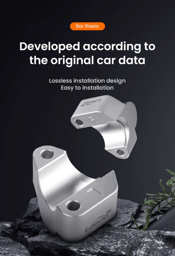 LOBOO Podwyższenie kierownicy do Triumph Tiger1200GT PRO (2023-), podwyższenie 25mm