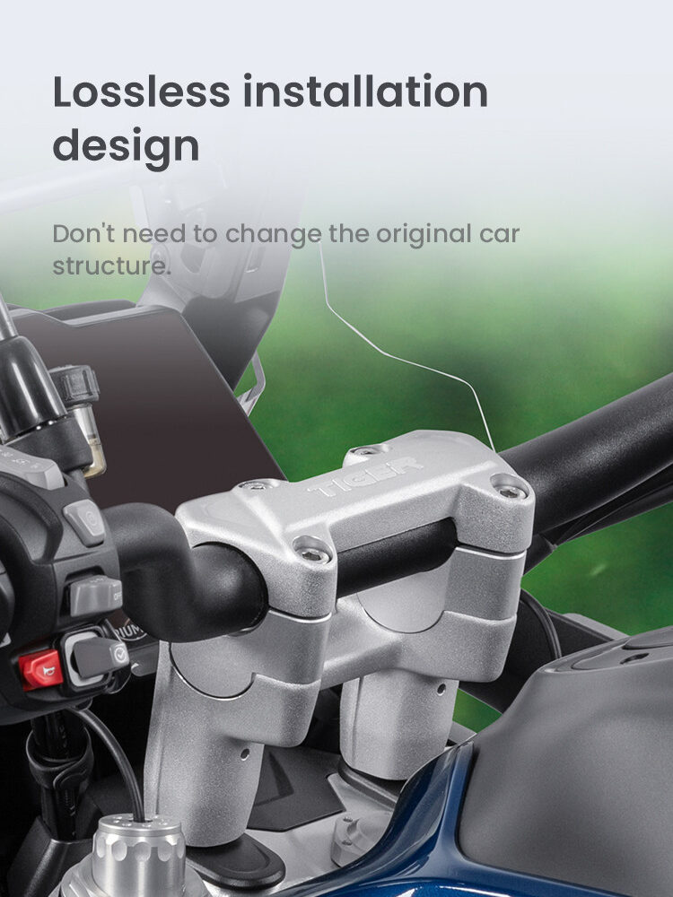 LOBOO Podwyższenie kierownicy do Triumph Tiger1200GT PRO (2023-), podwyższenie 25mm