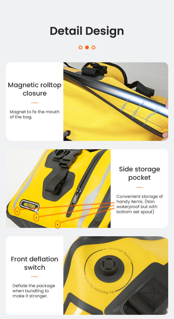 LOBOO Torba motocyklowa PVC czarna 40L (classic)