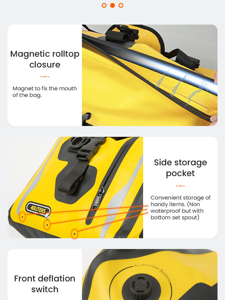 LOBOO Torba motocyklowa PVC czarna 40L (classic)