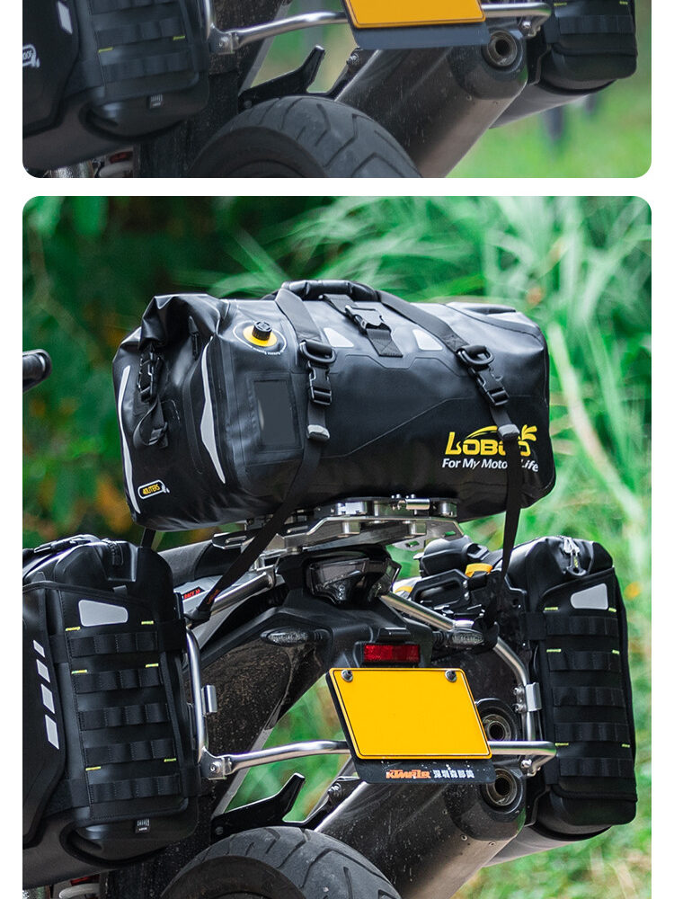 LOBOO Torba motocyklowa PVC czarna 40L (classic)