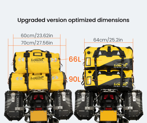 LOBOO Torba motocyklowa PVC czarna 40L (classic)