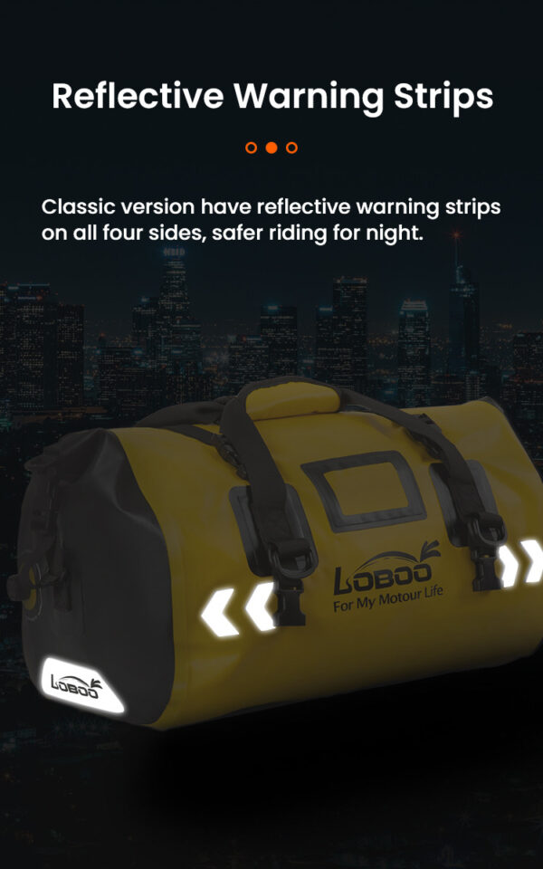 LOBOO Torba motocyklowa PVC czarna 40L (classic)