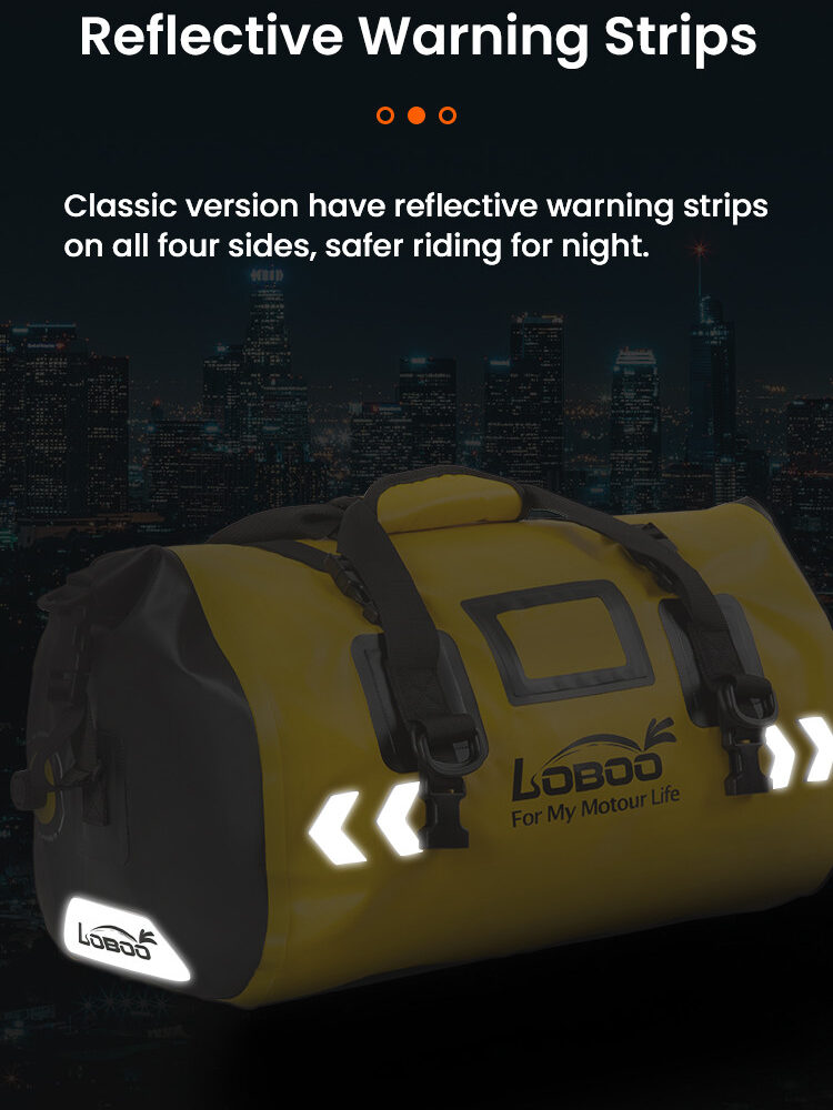 LOBOO Torba motocyklowa PVC czarna 40L (classic)