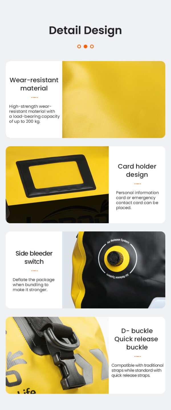 LOBOO Torba motocyklowa PVC czarna 40L (classic)