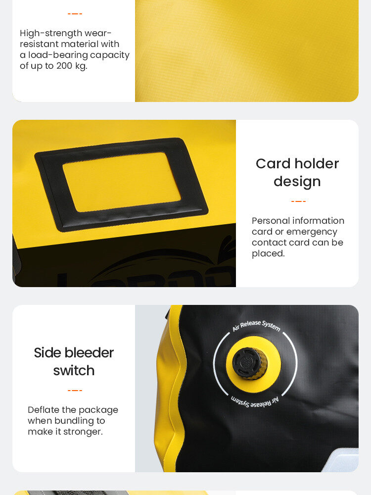 LOBOO Torba motocyklowa PVC czarna 40L (classic)