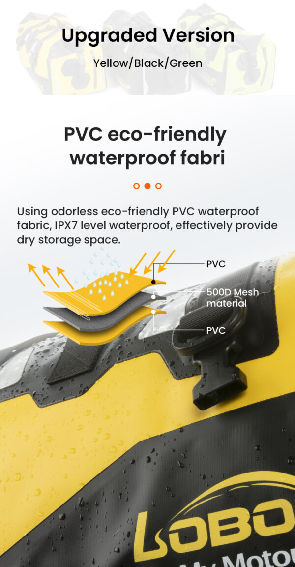 LOBOO Torba motocyklowa PVC czarna 40L (classic)