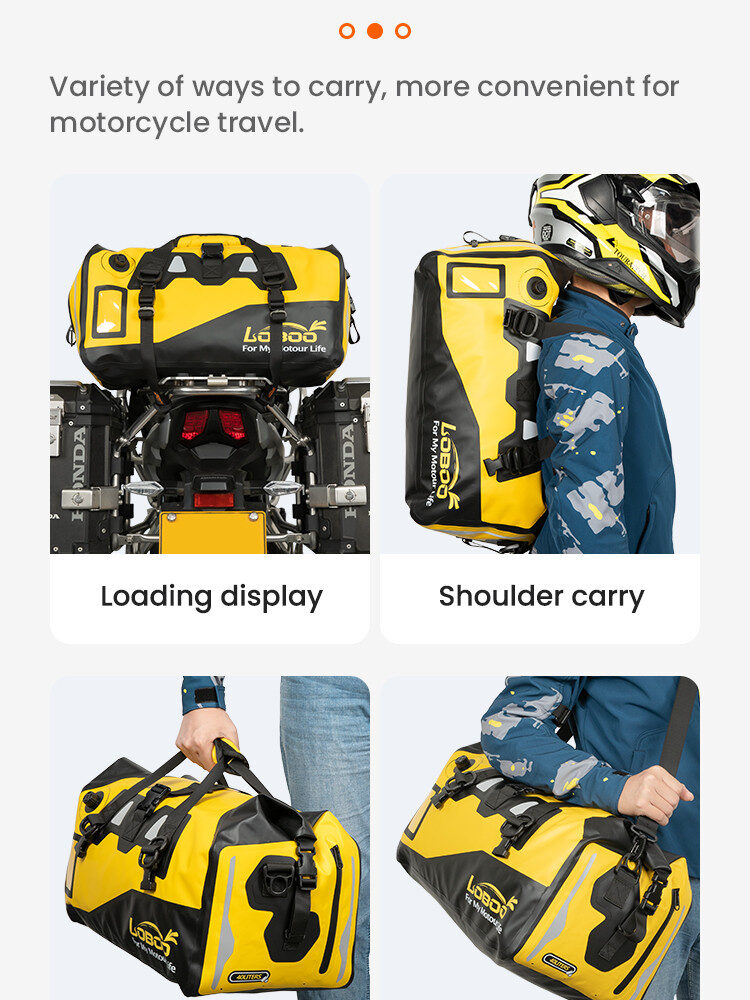 LOBOO Torba motocyklowa PVC czarna 40L (classic)