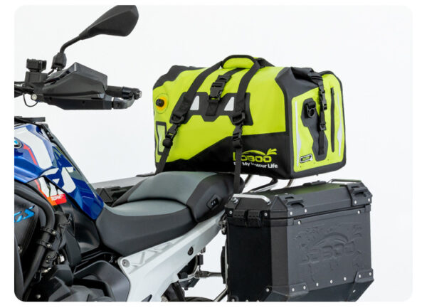 LOBOO Torba motocyklowa PVC czarna 66L (z kieszenią separacyjną na mokre rzeczy)