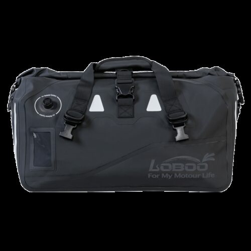 LOBOO Torba motocyklowa PVC czarna 66L (z kieszenią separacyjną na mokre rzeczy)