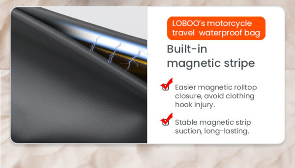 LOBOO Torba motocyklowa PVC fluo 40L (z kieszenią separacyjną na mokre rzeczy)