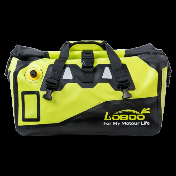 LOBOO Torba motocyklowa PVC fluo 50L (z kieszenią separacyjną na mokre rzeczy)