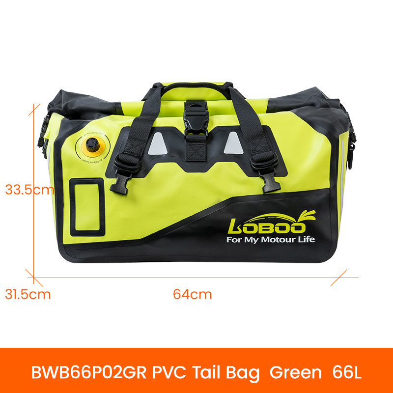 loboo-pvc-torba-fluo-66l-upgrade LOBOO Torba motocyklowa PVC fluo 66L (z kieszenią separacyjną na mokre rzeczy)