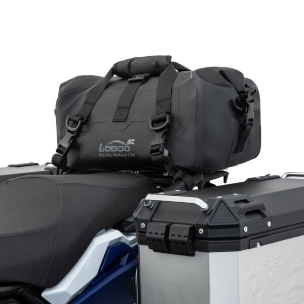 loboo-pvc-torba-szara-20l-1040104500111 LOBOO Torba motocyklowa PVC szara 20L, magnetyczne zapięcie, wodoodporna