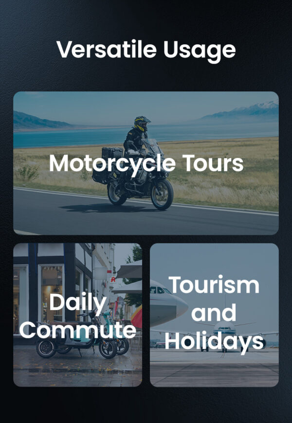 LOBOO Torba motocyklowa PVC szara 20L, magnetyczne zapięcie, wodoodporna