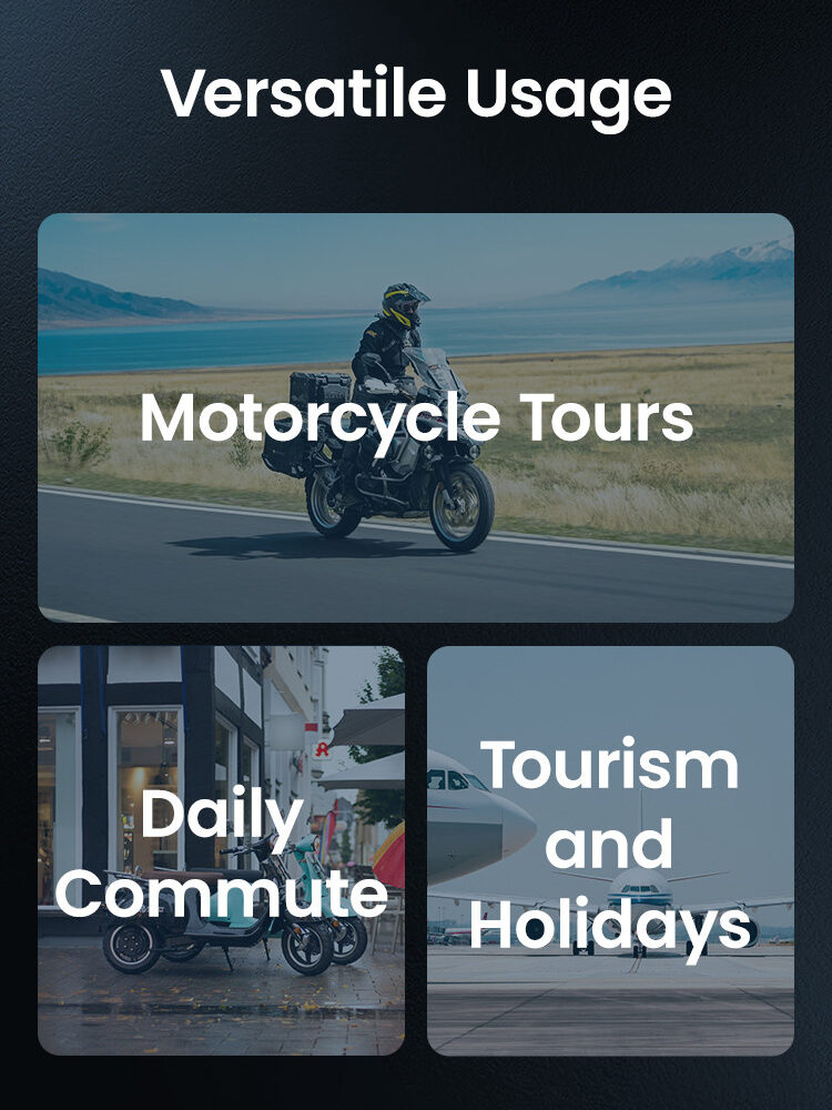 LOBOO Torba motocyklowa PVC szara 20L, magnetyczne zapięcie, wodoodporna