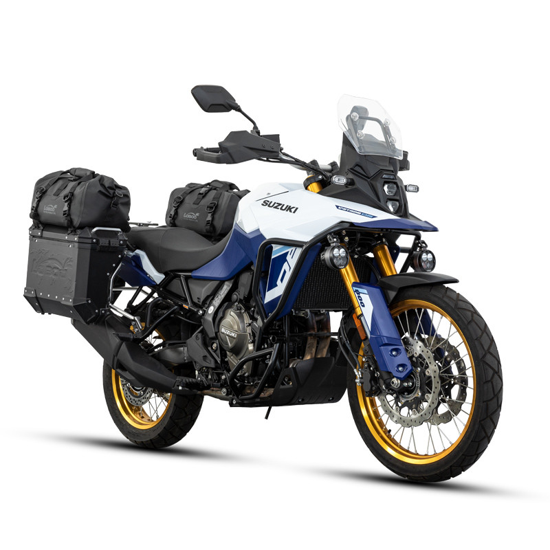 LOBOO Torba motocyklowa PVC szara 20L, magnetyczne zapięcie, wodoodporna