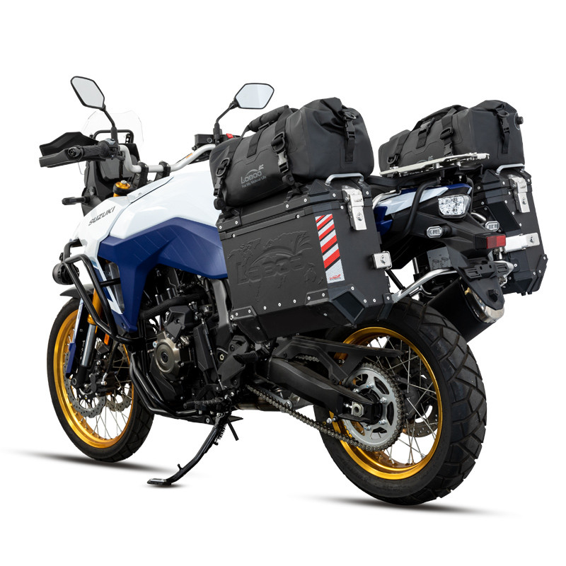 LOBOO Torba motocyklowa PVC szara 20L, magnetyczne zapięcie, wodoodporna