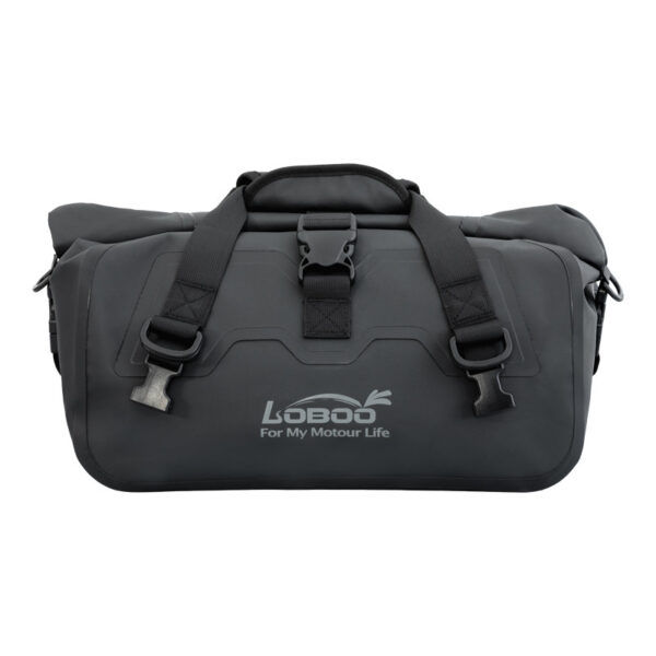 LOBOO Torba motocyklowa PVC szara 20L, magnetyczne zapięcie, wodoodporna