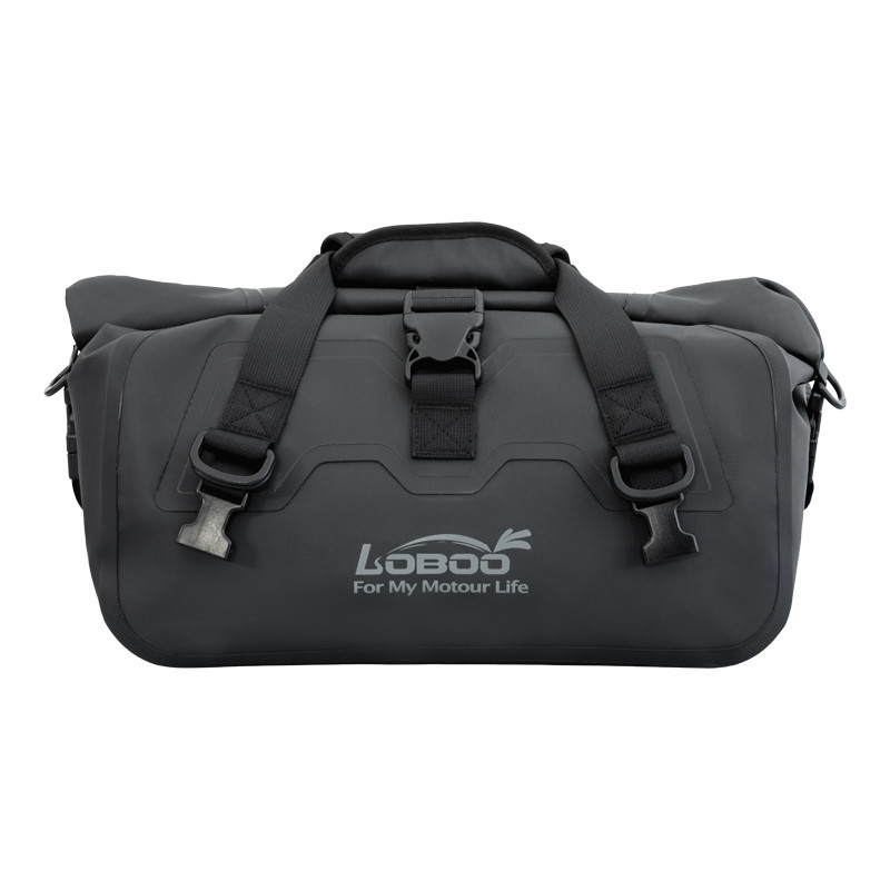 LOBOO Torba motocyklowa PVC szara 20L, magnetyczne zapięcie, wodoodporna