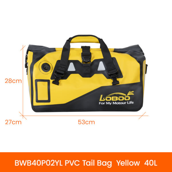 loboo-pvc-torba-zolta-40l-upgrade LOBOO Torba motocyklowa PVC żółta 40L (z kieszenią separacyjną na mokre rzeczy)