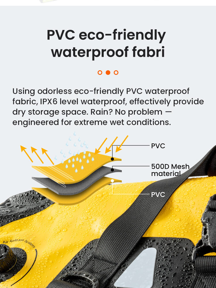 loboo-pvc-torba-zolta-40l-upgrade LOBOO Torba motocyklowa PVC żółta 40L (z kieszenią separacyjną na mokre rzeczy)