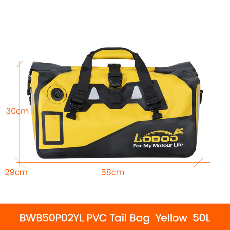 loboo-pvc-torba-zolta-50l-upgrade-1040104100161 LOBOO Torba motocyklowa PVC żółta 50L (z kieszenią separacyjną na mokre rzeczy)