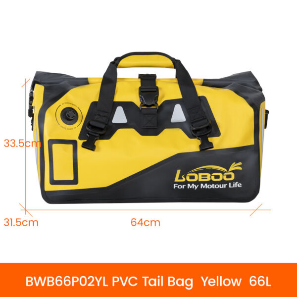 loboo-pvc-torba-zolta-66l-upgrade LOBOO Torba motocyklowa PVC żółta 66L (z kieszenią separacyjną na mokre rzeczy)