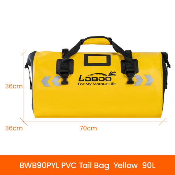 LOBOO Torba motocyklowa PVC żółta 90L (classic)