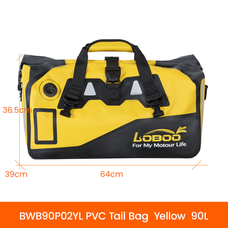 loboo-pvc-torba-zolta-90l-upgrade LOBOO Torba motocyklowa PVC żółta 90L (z kieszenią separacyjną na mokre rzeczy)